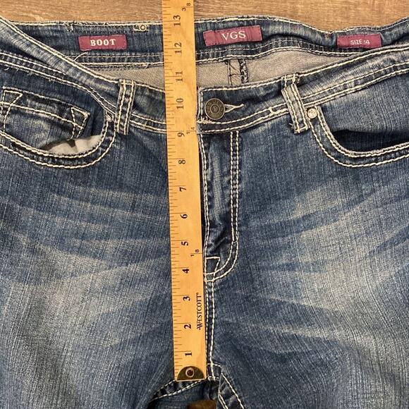 VGS Denim Women's Boot Jeans Medium Wash Size 14 - Picture 8 of 12